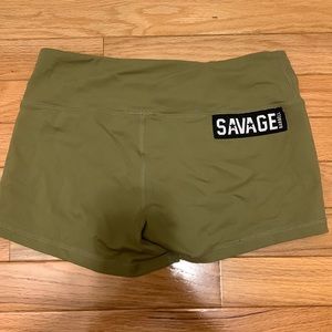 Size small savage barbell booty shorts